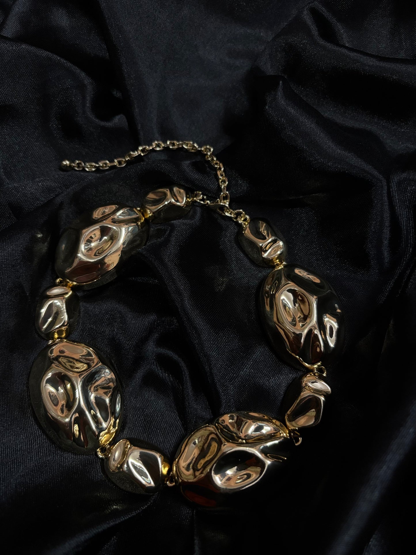 gold chunky statement neckpiece