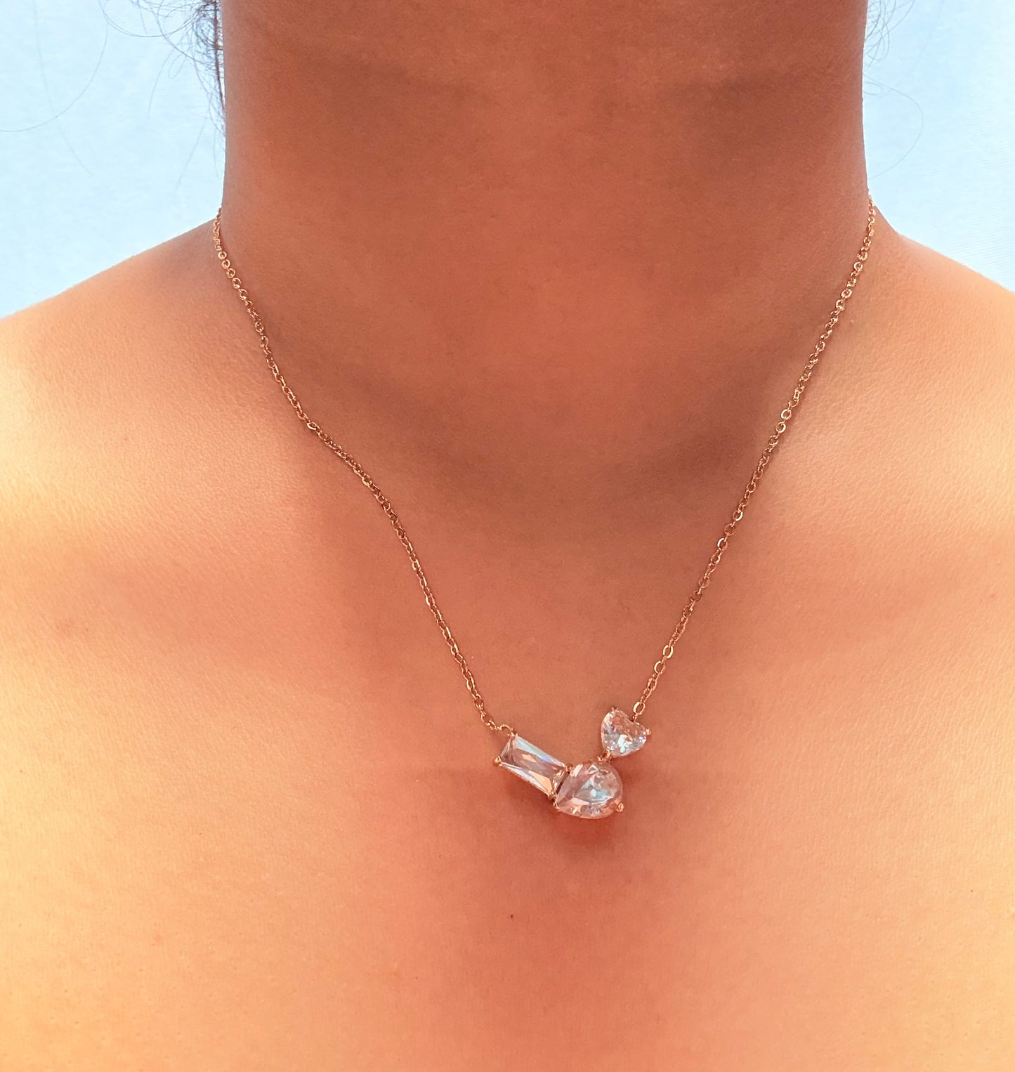 Three shades of stone pendant