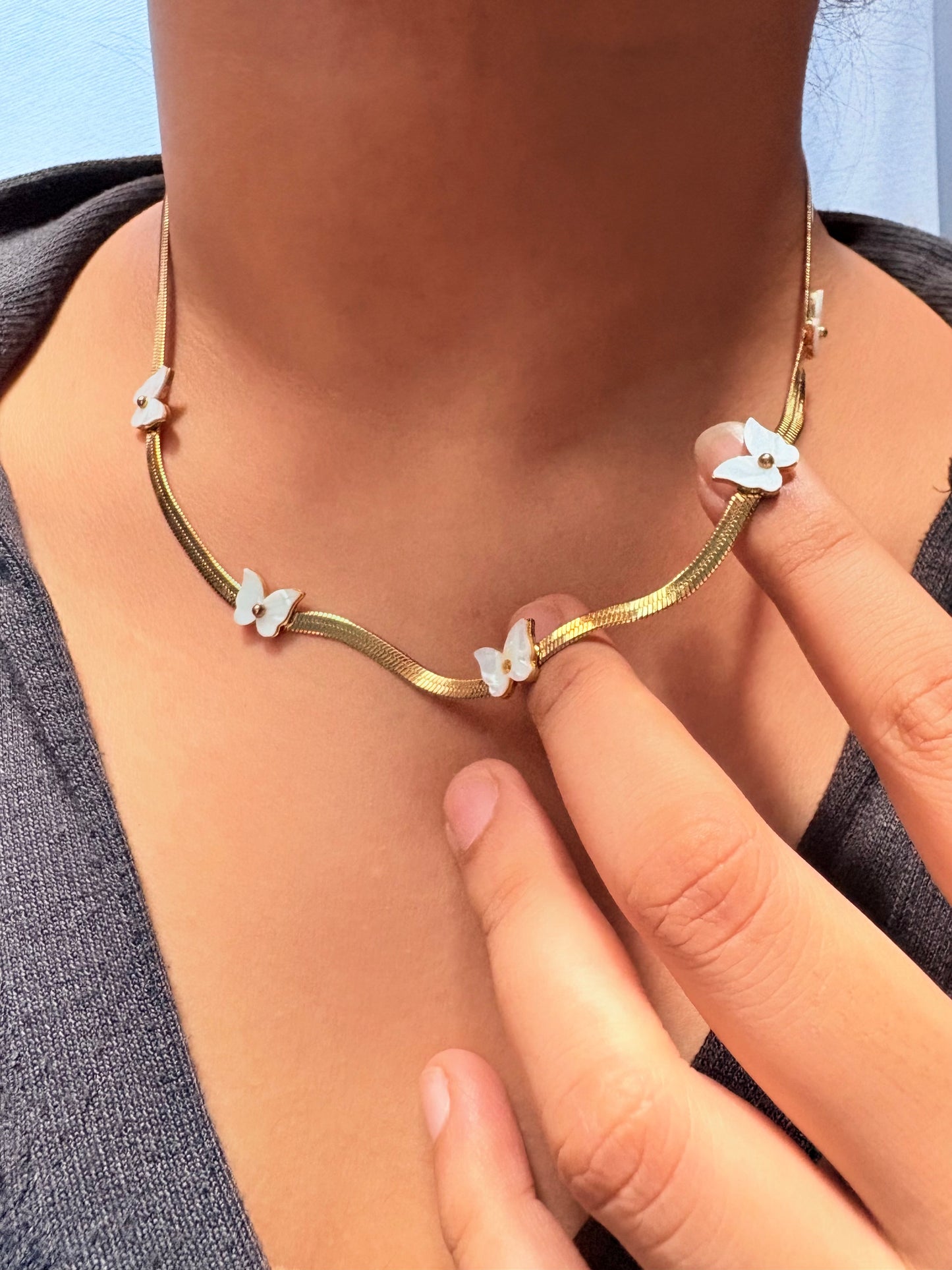 Butterfly charm necklace