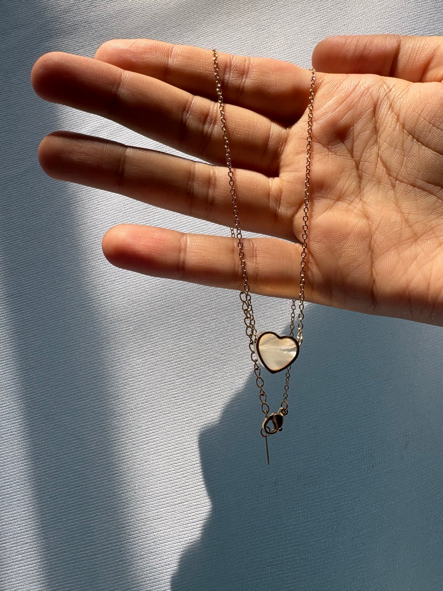 Black and white heart pendant