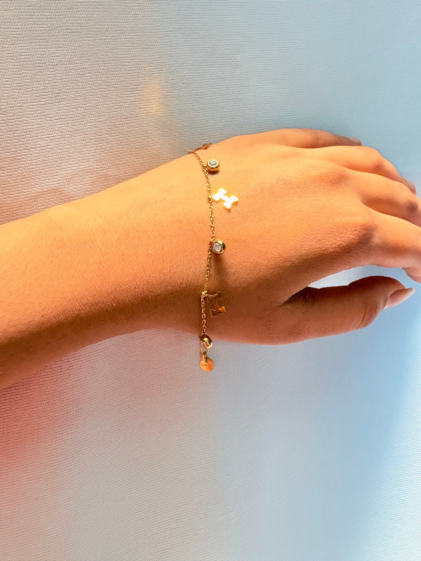 Delicate charms bracelet