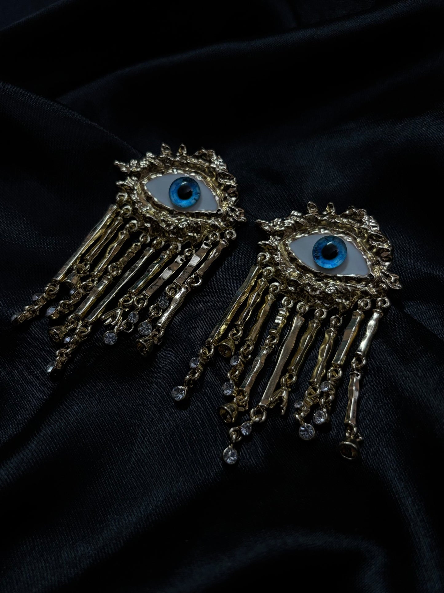 evil eye chandelier earring