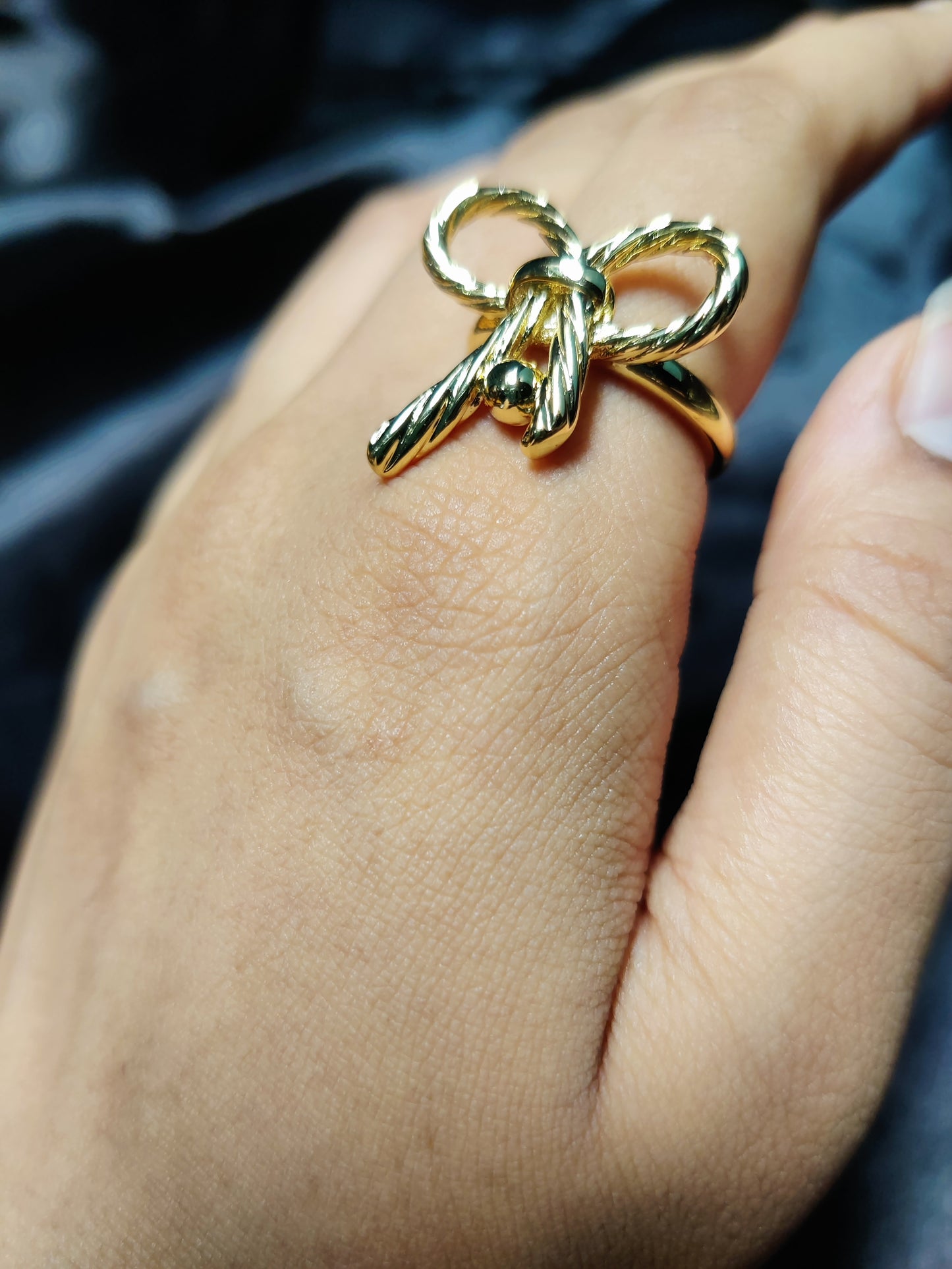 golden bow ring