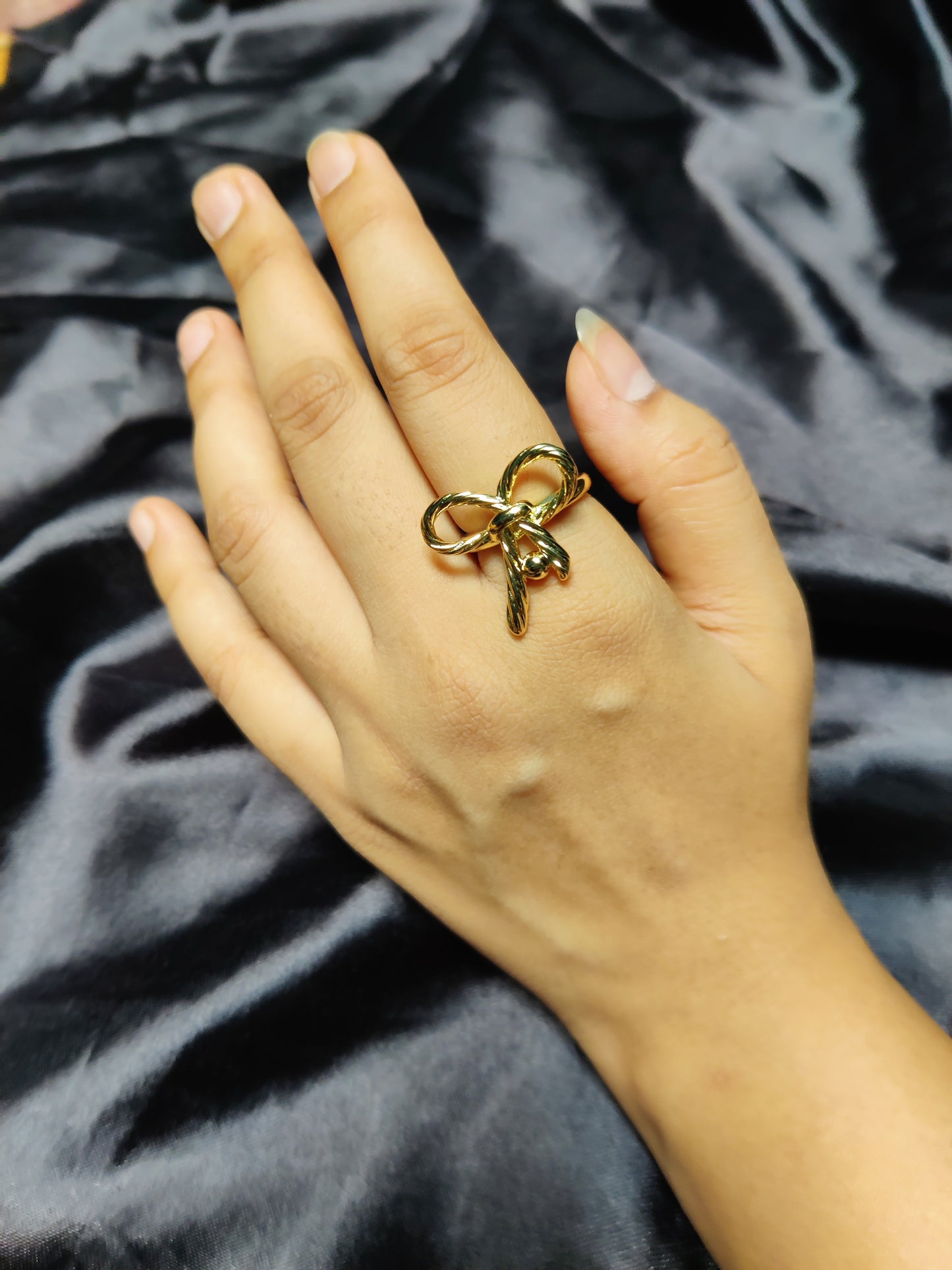 golden bow ring