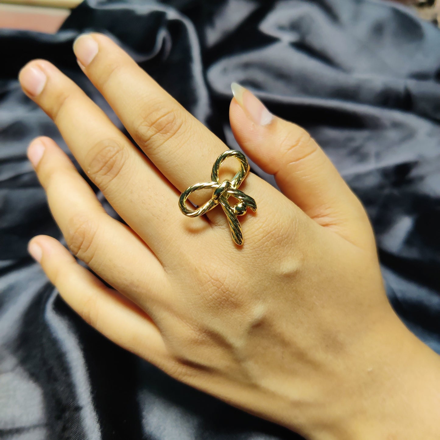 golden bow ring