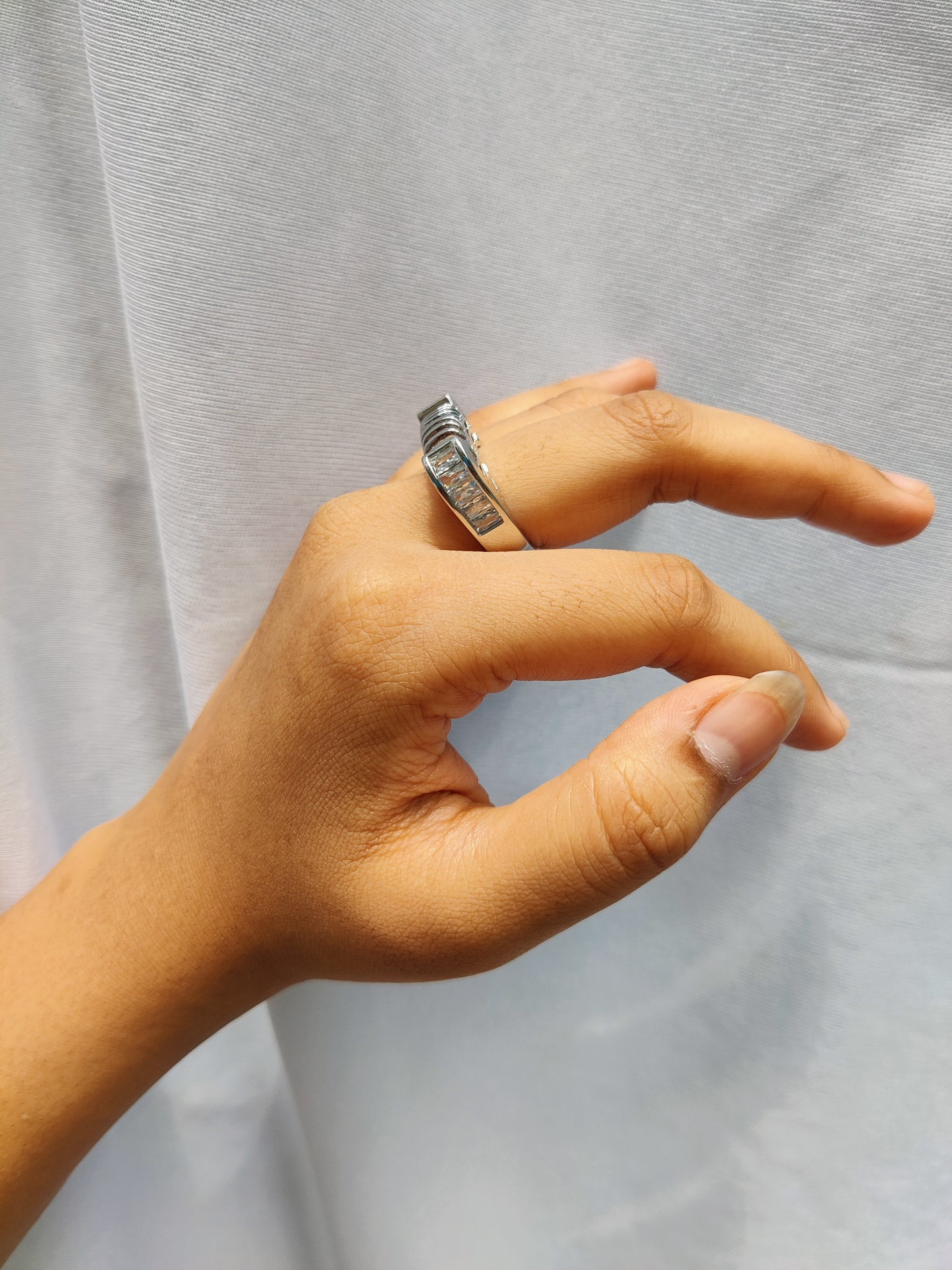 web structured with stones ring