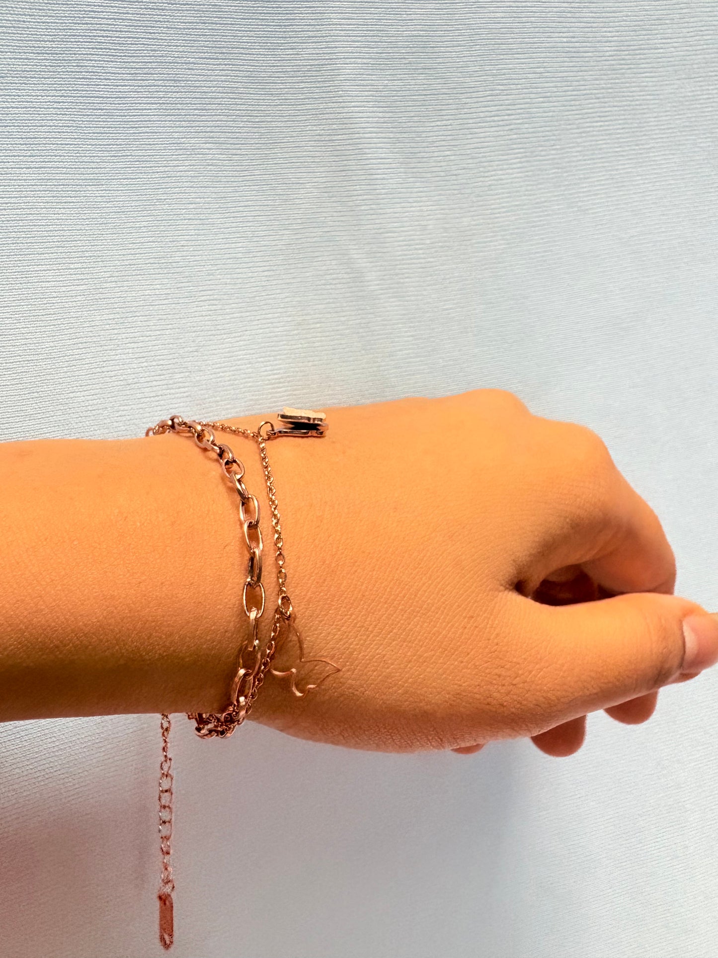 Butterfly double layered bracelet