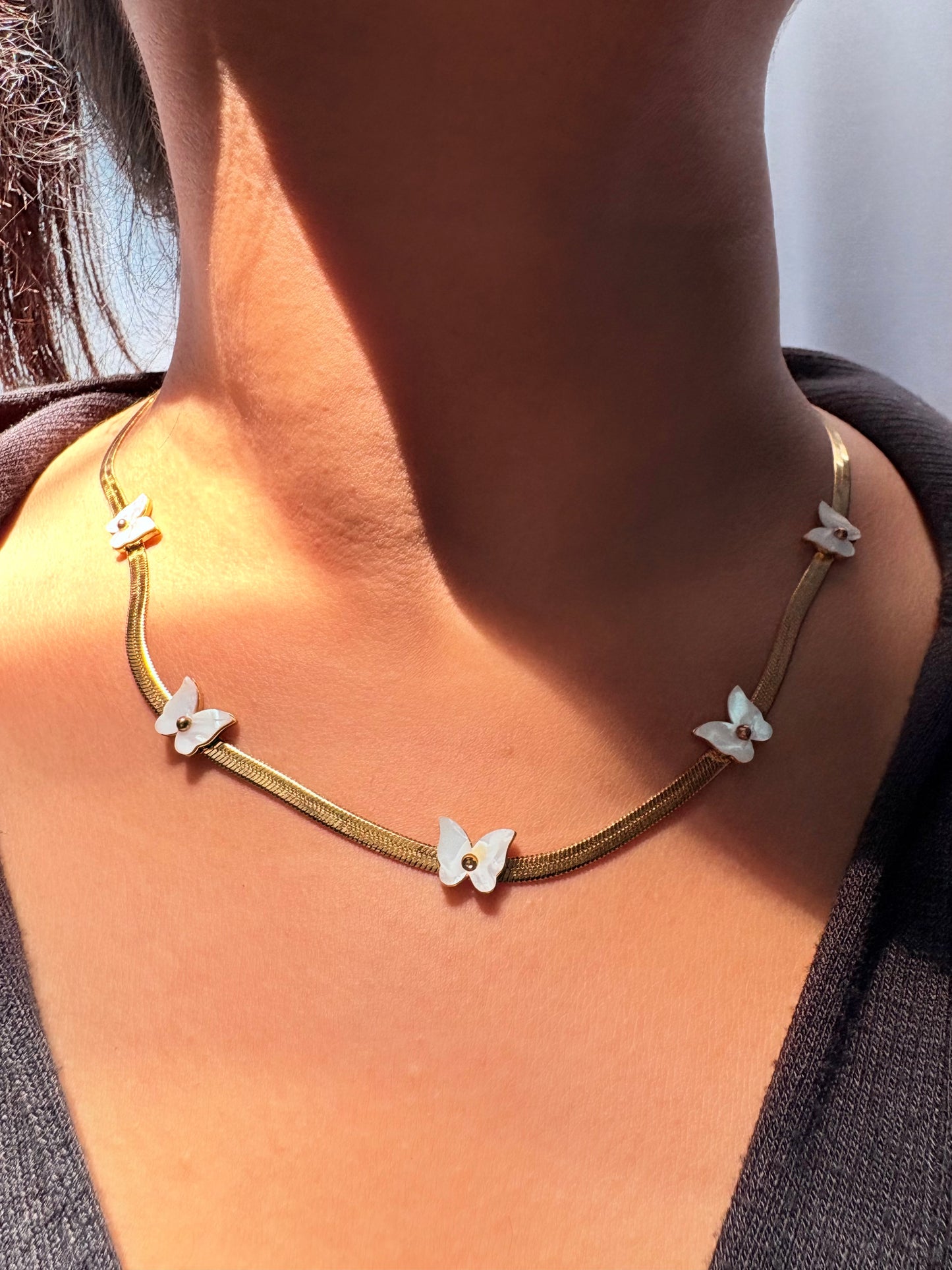 Butterfly charm necklace