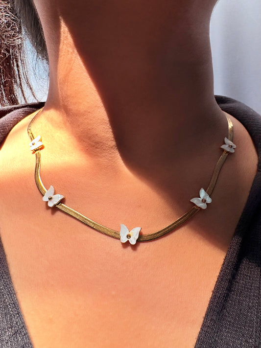 Butterfly charm necklace