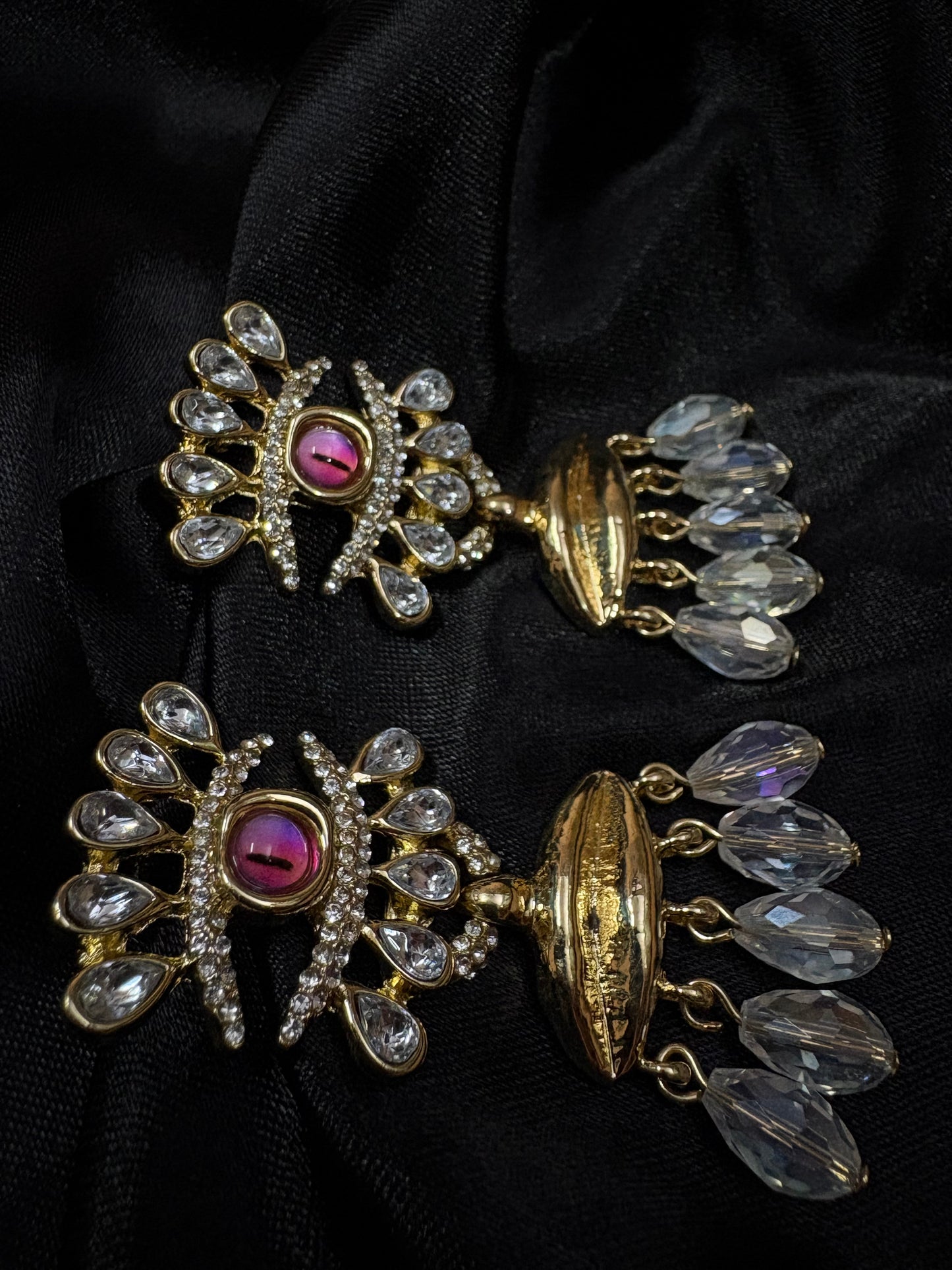 pink shinning evil eye dangler