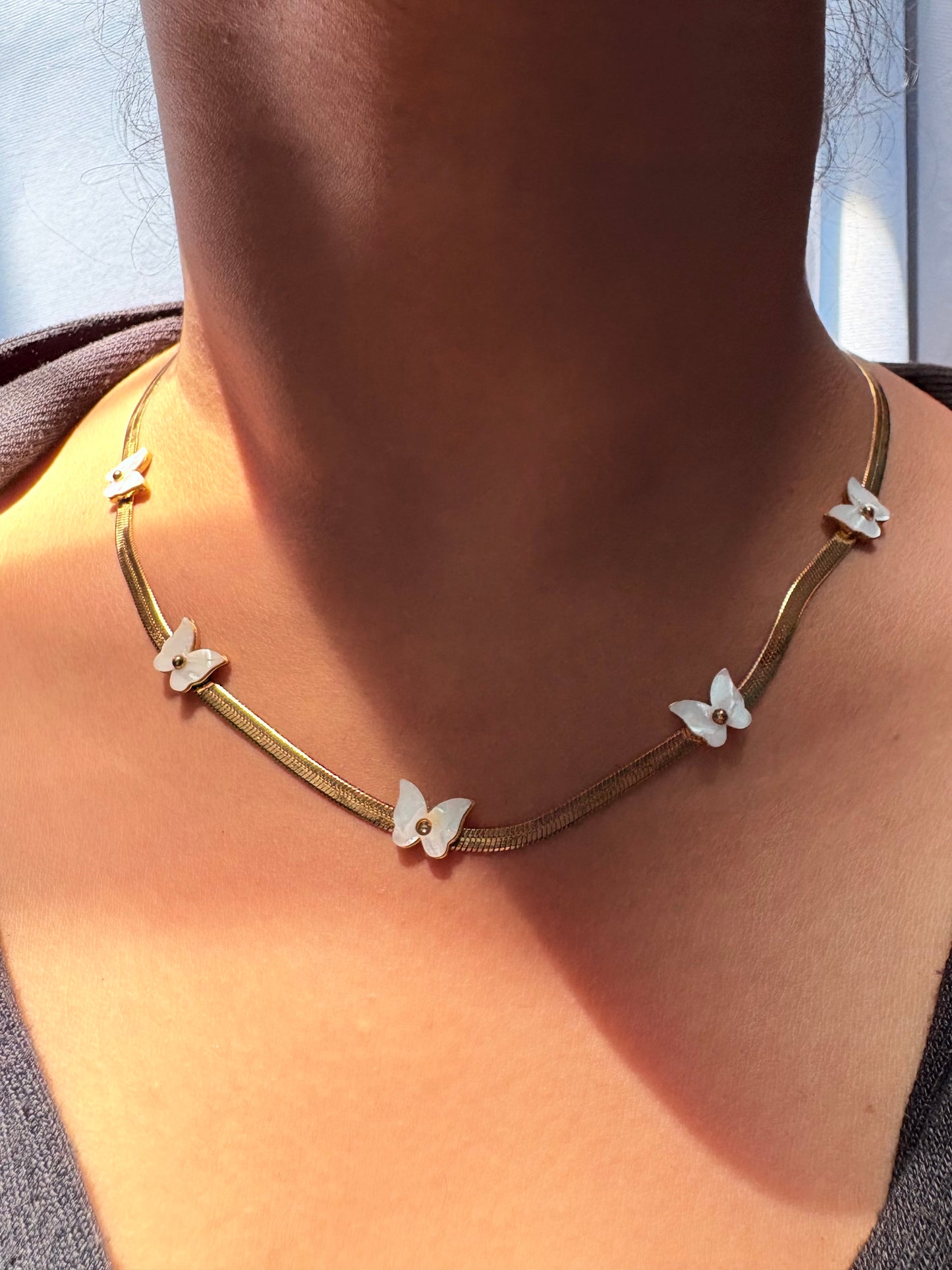 Butterfly charm necklace