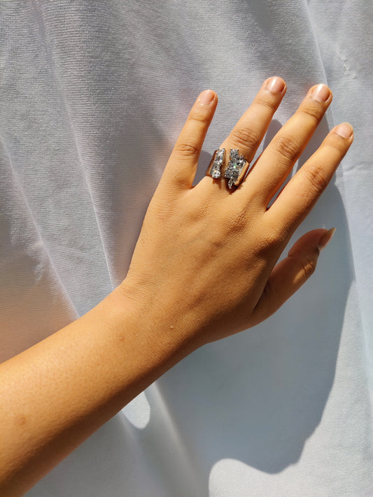 cocktail silver ring