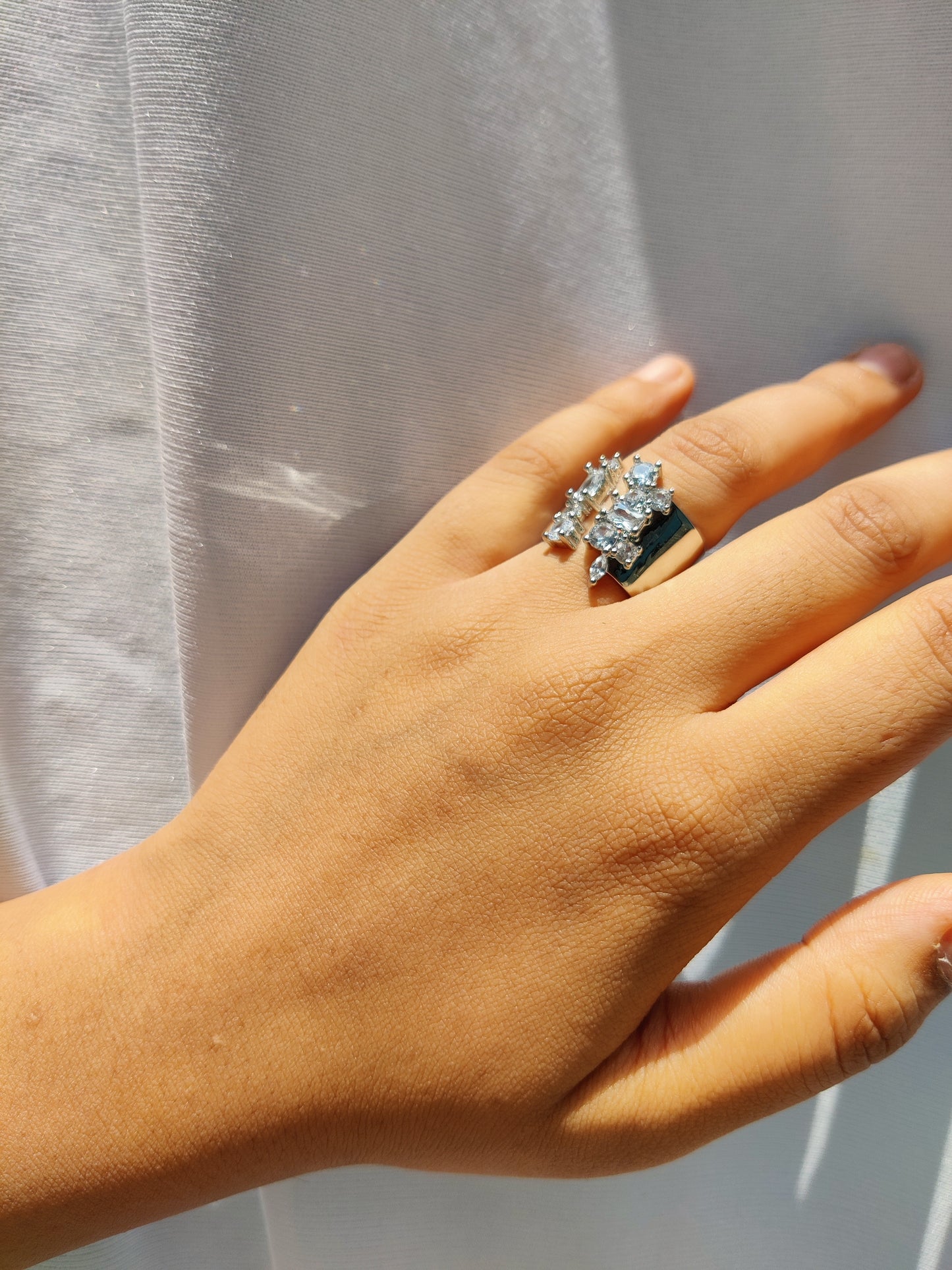 cocktail silver ring