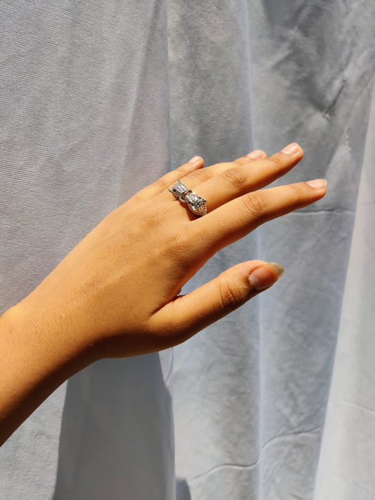 two face panther ring