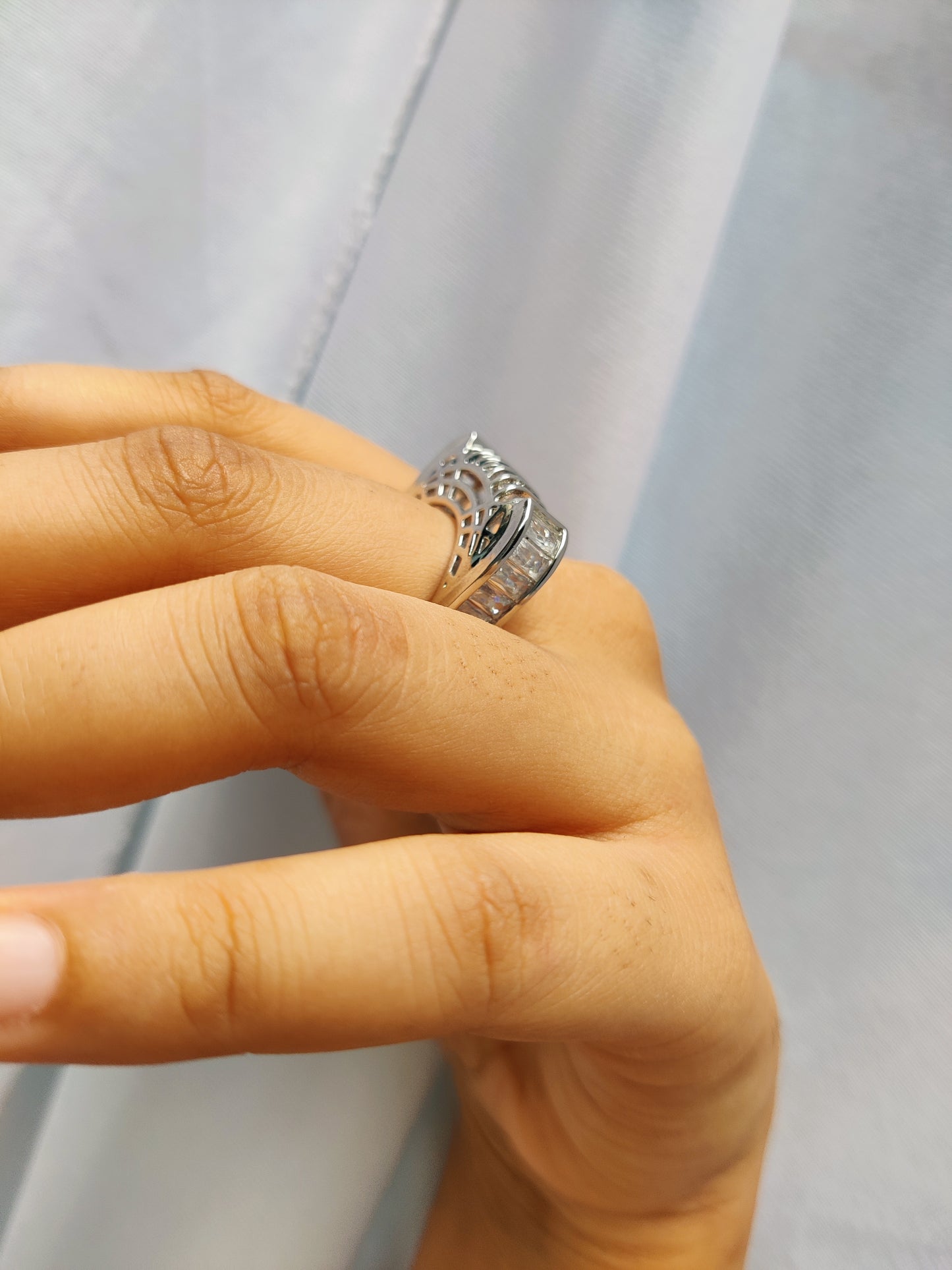 web structured with stones ring